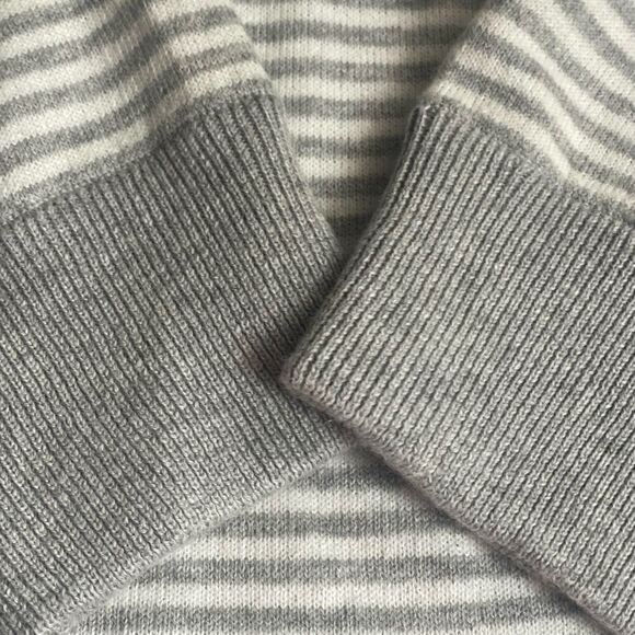 360 Cashmere | EUC Women’s 360 Rylan Striped Hoodie in Mist, Chalk Size XS - Picture 7 of 12